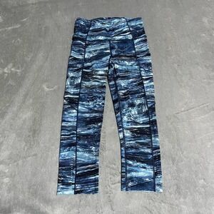 Lululemon Leggings Womens 4 Blue Run Inspire Crop Yoga Fitness Capri Aqua Active